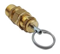 Adjustable safety valve, 1/4 inch, 8-12 bar (not component-tested), compressed air pressure relief valve