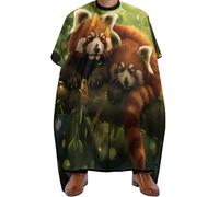 Adjustable Salon Cape, Red Pandas, Hairdressing Apron Professional Hair Cape for Styling Coloring Salons