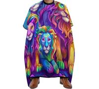 Adjustable Salon Cape, Wild Animals Lion, Barber Hairdresser Capes Anti-static Hairdressing Cape for Women Family Haircut