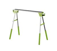 Adjustable Saw Horses,Collapsible Work Bench with 300kg Capacity,Features a Side Hook Design,for Various Types of Wood(Green)