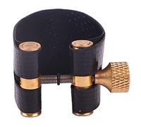 Adjustable Saxophone Ligature Fastener for Rubber Mouthpieces, Composite Leather, Easy to Install (Tenor