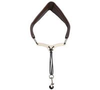Adjustable Saxophone Neck Strap, Comfortable PU Leather with Rotatable Swivel Hook, Metal Weight Spreader, for Alto Tenor Sax, Clarinets, Bass Clarinets (Brown)