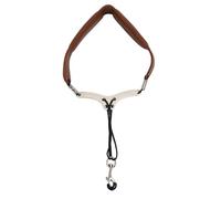 Adjustable Saxophone Neck Strap, Comfortable PU Leather with Rotatable Swivel Hook, Metal Weight Spreader, for Alto Tenor Sax, Clarinets, Bass Clarinets (Coffee)