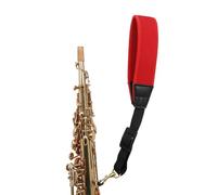 Adjustable Saxophone Neck Strap Nylon Sax Strap Metal Hook for Tenor/Soprano/Alto Saxophones Clarinet (red)