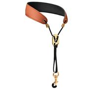 Adjustable Saxophone Neck Strap Padded Comfortable Leather Shoulder Harness For Regular Beginners