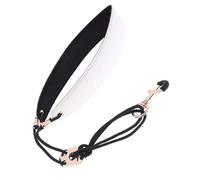 Adjustable Saxophone Neck Strap Padded Comfortable Leather Shoulder Strap Lanyard Neck Saxophone Repair Parts (Color : White)
