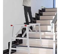 Adjustable Scaffolding Work Platform with Non Slip Portable Folding Stair Scaffold for Painting Projects 100x30cm (39 3 8" x 11 3 4")