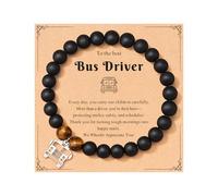 Adjustable School Bus Driver Appreciation Gifts Ideas for Women Men Retirement First Day of School Christmas End of Year Birthday, 7-8, no gemstone