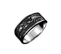Adjustable Scorpion Ring for Men Women, Black Scorpion Finger Rings Retro Open Scorpion Band Statement Rings, Vintage Personalized Punk Gothic Scorpion Animal Ring Jewelry Gifts for Women Men,