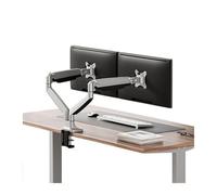 Adjustable Screen Arm Dual Monitor Desk Mount for Max 32 inch, 19.8 lbs Screen, Aluminum Monitor Arm Mount Adjustable Gas Spring Easy Install