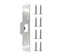 Adjustable Screw Hole Spacing Replacement Door Back Plate for Easy Install Double Steel Plated Door Security Device Combo Reinforcement Striking Plate