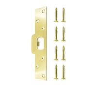 Adjustable Screw Hole Spacing Replacement Door Back Plate for Easy Install Double Steel Plated Door Security Device Combo Reinforcement Striking Plate