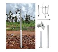 Adjustable Security Camera Mount Pole with Lightning Rod for Outdoor Surveillance, Sturdy Multi-Section Design for Enhanced Safety