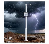 Adjustable Security Camera Pole Mount for Outdoor Surveillance, Solar Panel and Equipment Box Installation, Durable White Bracket