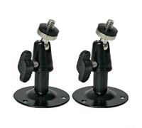 Adjustable Security Camera Support 2pcs Iron Construction(Black)