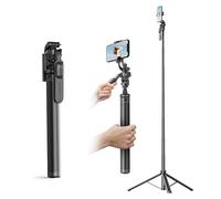 Adjustable Selfie Stick, Multifunction Selfie Stick Portable Stabilizer with Aluminum Alloy Telescoping Rod 360°Rotatable Ball Head with Anti Shake Handle Phone (with phone clip