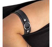 Adjustable Sentimental Armband Black PU Leather Wide Upper Arm Men Sentimental Rock Halloween Costume Jewelry Men's Fashion Arm Jewelry Gift