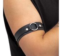 Adjustable Sentimental Armband Black PU Leather Wide Upper Arm Men Sentimental Rock Halloween Costume Jewelry Men's Fashion Arm Jewelry Gift