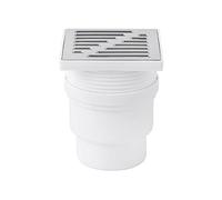 Adjustable Sewage Drain 150mm x 150mm / 110mm Straight Pipe Connection Floor Waste Drain Square Trap Shower Wet Room