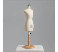 Adjustable Sewing Mannequin with Wooden Stand, Portable Dressmaker Dummy for Tailoring, Pattern Making & Jewelry Display, Ideal for Fashion Designers