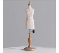 Adjustable Sewing Mannequin with Wooden Stand, Portable Dressmaker Dummy for Tailoring, Pattern Making & Jewelry Display, Ideal for Fashion Designers