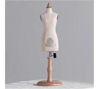 Adjustable Sewing Mannequin with Wooden Stand, Portable Dressmaker Dummy for Tailoring, Pattern Making & Jewelry Display, Ideal for Fashion Designers