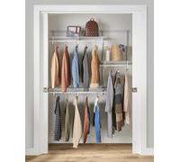 Adjustable Shelftrack Wardrobe Organiser Kit With Hanging Rails And Ventilated Wire Shelving By Closetmaid