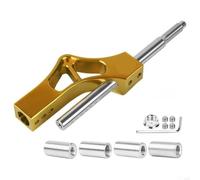 Adjustable Shift Lever Extension with Metal Head, 3 Screw Secure Fastening for Stable Installation in Most Cars (Gold)