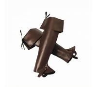 Adjustable Shin Guards with Buckle Strap, Brown, color to 3 | Elizabethan, Greaves, Nordic, Costume Accessory, for Theater Performances, Cosplayers