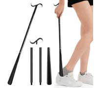 Adjustable Shoe Horn Long 3-in-1 Dressing Aid for Compression Stockings and Shoe Horn Long for Seniors, Pregnant Women and People with Limited Mobility