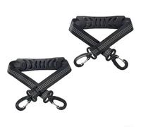 Adjustable Shoulder Sling for Ski Boots 2 Pack Nylon Snowboard Carrier with 360 Degree Rotating Clip Black