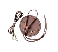 Adjustable Shoulder Strap Drawstring Faux Leather Base DIY Bag Accessories Handmade Purse Findings for Crafting,Coffee,15cm