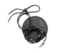 Adjustable Shoulder Strap Drawstring Faux Leather Base DIY Bag Accessories Handmade Purse Findings for Crafting,Black,15cm