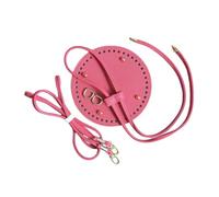 Adjustable Shoulder Strap Drawstring Faux Leather Base DIY Bag Accessories Handmade Purse Findings for Crafting,Rose Red,15cm
