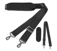 Adjustable Shoulder Strap Universal Replacement Bag Strap with Detachable Pad with Metal Swivel Hooks - for Laptop, Camera, Duffel, Sports, Travel, Messenger Bags and More - Black56inch