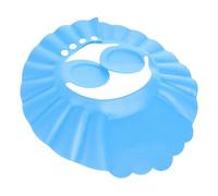 Adjustable Shower Bathing Hat with Ear Protection Pads, Blue | EVA Build, Quick-drain Slots, Shaped Brim, for Boy Girl, 40-55cm Head Size