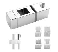 Adjustable Shower Bracket, 360° Angle Adjustment Rectangular Slider Bar Holder Shower Head Slider Rail Holder for Any Rail Rectangular Rails Lifting Rods (18x30, 22x22, 25x25, 30x15mm)