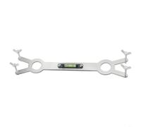 Adjustable Shower Bracket Alignment Jig - Precision Leveling Device for Mixer Valve Fixings No Drill Setup Silver 24x15cm