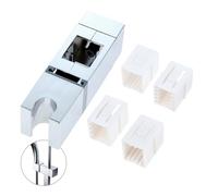 Adjustable Shower Bracket, No Removal of the Shower Head Slider Rail Holder | 360° Holders with 4 Sizes Slip-On Lift Rod Mounts, Fits Rectangular Shower Rails (18x30, 22x22, 25x25, 30x15mm)