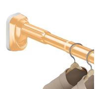 Adjustable Shower Curtain Rod 40-500cm, Teles Tension Pole for Bathroom, Window, Bedroom, Pressure-Mounted, Yellow, Fits 260-350cm, & Easy Install