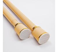 Adjustable Shower Curtain Rod 40500cmHeavyDuty Tension Rod for Room Divider Window Home Bedroom Bathroom BalconyNo Drilling Required Yellow (0.5m0.75m)