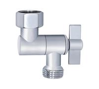 Adjustable Shower Head Adapter Brass Elbow Switch Diverter Valve Replacement Bathroom Accessories(Silver)
