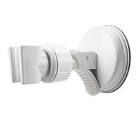 Adjustable Shower Head Holder, Bathroom Suction Cup Bracket for Handheld Shower, Removable Wall Mount (White-1)