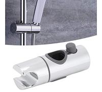 Adjustable Shower Head Holder Bracket for 25MM Slide Bar, Universal Shower Arm Mount Clamp with Angle Height Adjustment Chrome Caddy Accessory