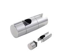 Adjustable Shower Head Holder, Chrome 18-25mm Detachable Bracket for Slide Bar Universal Shower Hose Riser Rail Slider, 45° Rotation Replacement Hand Shower Holder for Bathroom