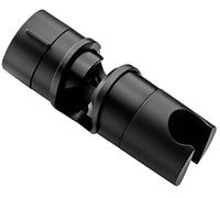 Adjustable Shower Head Holder for Slide Bar,Universal 18-25MM O.D. Rail Head Bracket Holder for Slide Bar Slider Clamp Bathroom Replacement 360 Degree Rotation Sprayer Holder (Black)