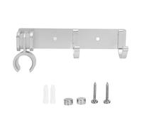 Adjustable Shower Head Holder with Hook | 180° Rotation for Improved Water Jet Angle | Wall Mounted Bath Organizer for Towels/Brushes/Loofahs | Oxidation - Protected Aluminum