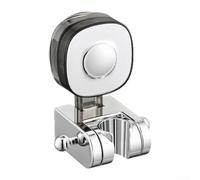 Adjustable Shower Head Holder with Suction Mount for Handheld Showers Waterproof ABS 360 Degree Rotation No Drilling Installation Fits 10.5x6.5cm Bases Silver Multipurpose for Bath(1pcs)