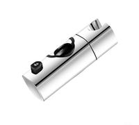 Adjustable Shower Head Mounting Bracket for Various Setups on Round for Slide Bars 20 25MM, Easy to Use (Silver )