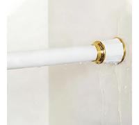 Adjustable Shower Rail No Drill Extendable Pole for Closet Doorway Window Balcony Heavy Duty Non-Slip Rod (White 50-75cm)